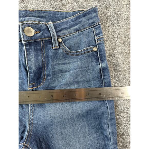 CP Jeans Medium Wash Blue Distressed Denim Skinny Jeans Junior's Size 1 - Picture 8 of 11